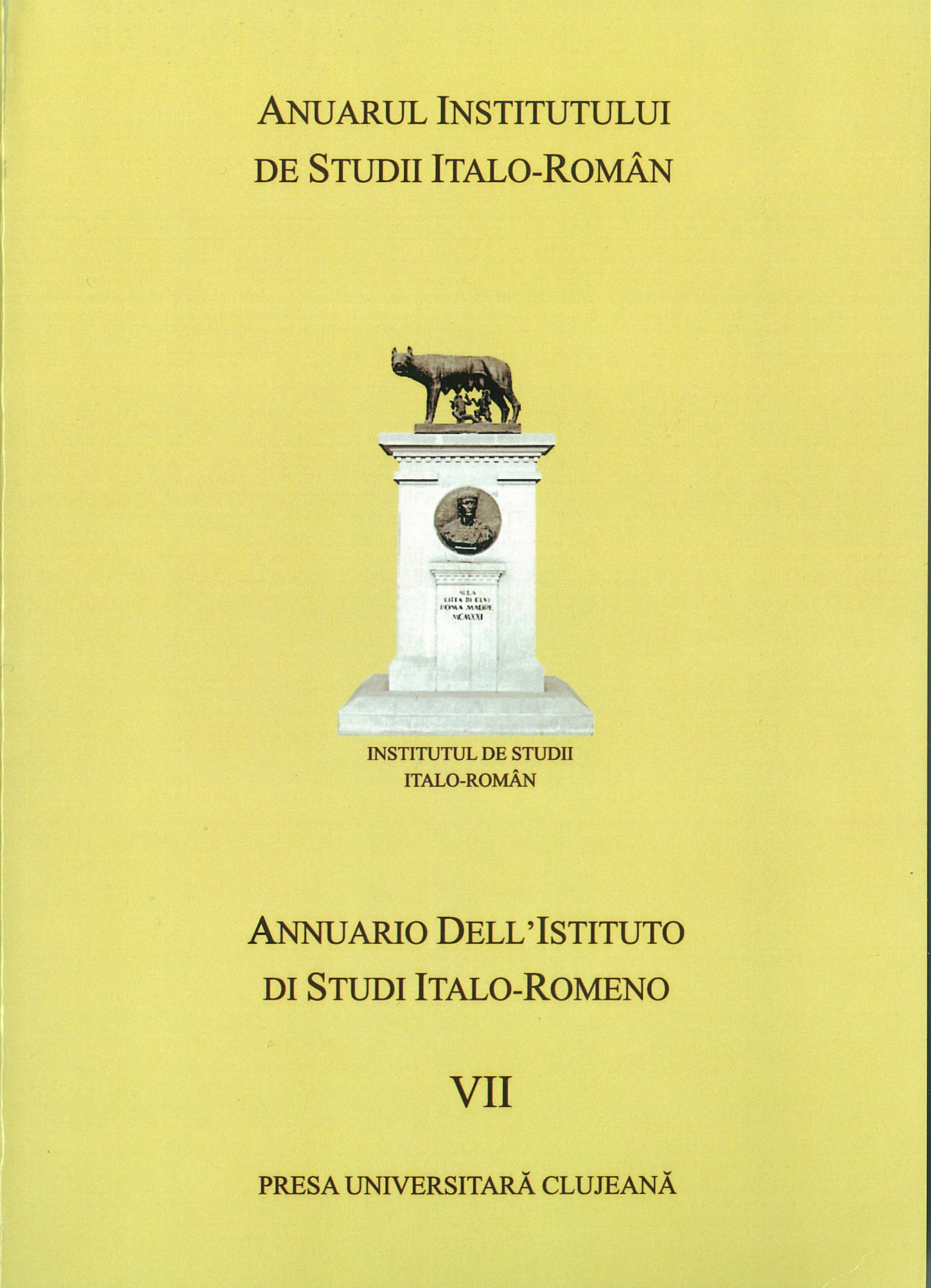 ANUARUL INSTITUTULUI DE STUDII ITALO-ROMÂN 7/2010