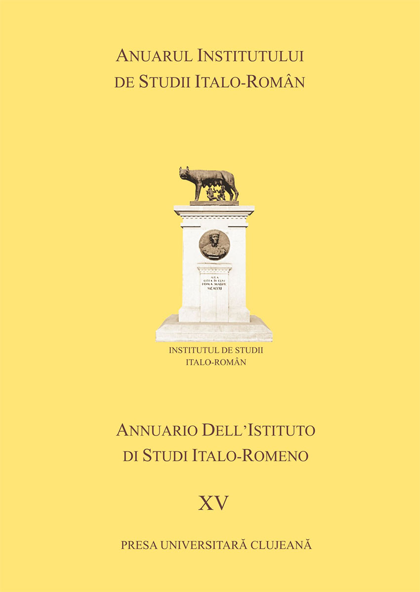 Anuarul Institutului de studii italo-român XV. Annuario dell’Istituto di studi italo-romeno XV